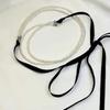 Chic Ribbon Necklace Pendant Necklace Double Layer Necklace Modern Beads Necklace Fashion Neck Jewelry for Fashion Look