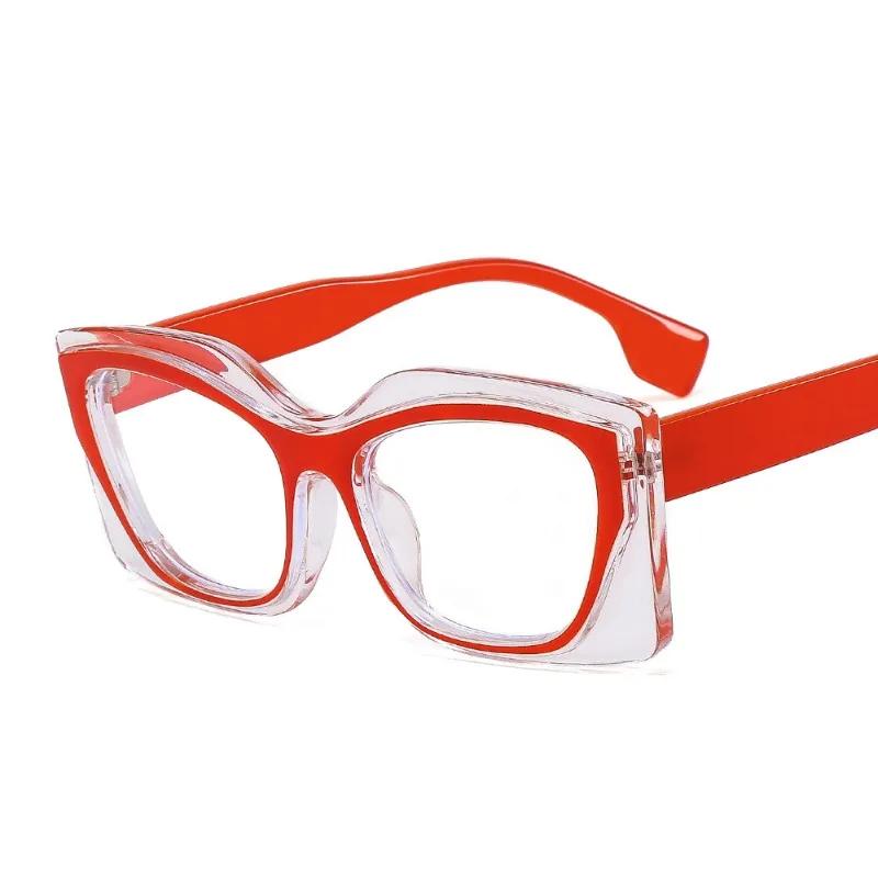 Polygonal Luxury Stylishy Sun Glasses Women Colorful Square Frame Sunglasses Stylishable European and American Party Flat Mirror