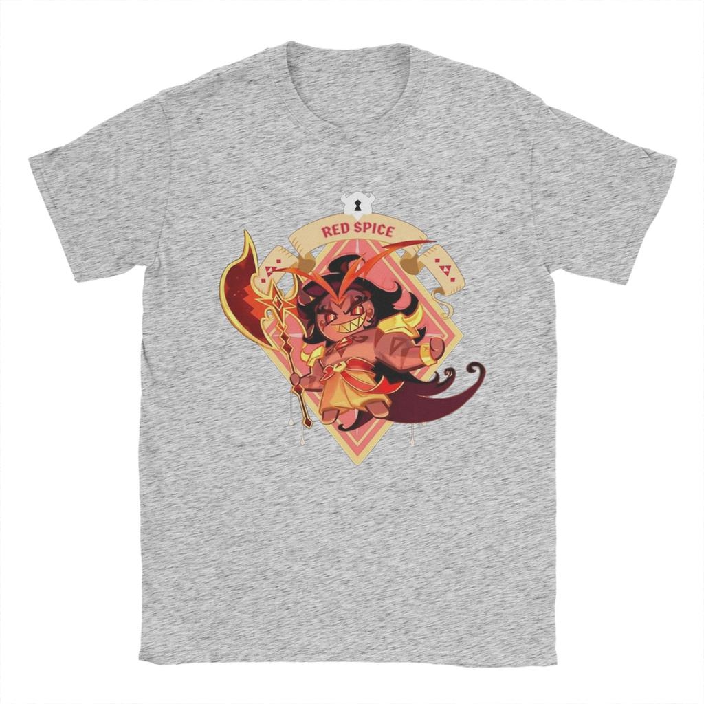 Vintage Burning Spice Tshirts Men's Cotton Short Sleeve Cookie Run Kingdom Round Neck Summer Top Tee