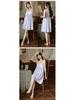 Court Style Lace Camisole Nightgown with Bra Pads - Sexy Cotton Long Sleep Dress for Women