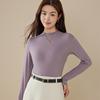 Women's Autumn And Winter Long Sleeved T Shirt With Added Velvet Base