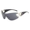 Frameless Y2K Women's Future Style Sun Glasses Fashion Love Sunglasses Luxury Designer PC Sunscreen Sunglass gafas de sol mujer