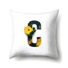 Polyester Pillowcase Flower Decoration Home 26 English Letter Printing Pillowcase Car Cushion Cover