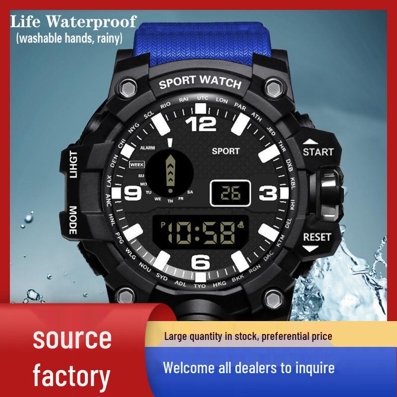 Korean Style Multi-Function Men's Waterproof Sports Watch for Students