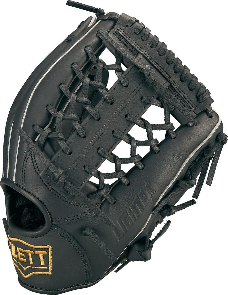 ZETT Litex Glove for Softball and Black Size 5 All-Around Baseball, Left-Handed Throw, (1900), (BSGB3910A)