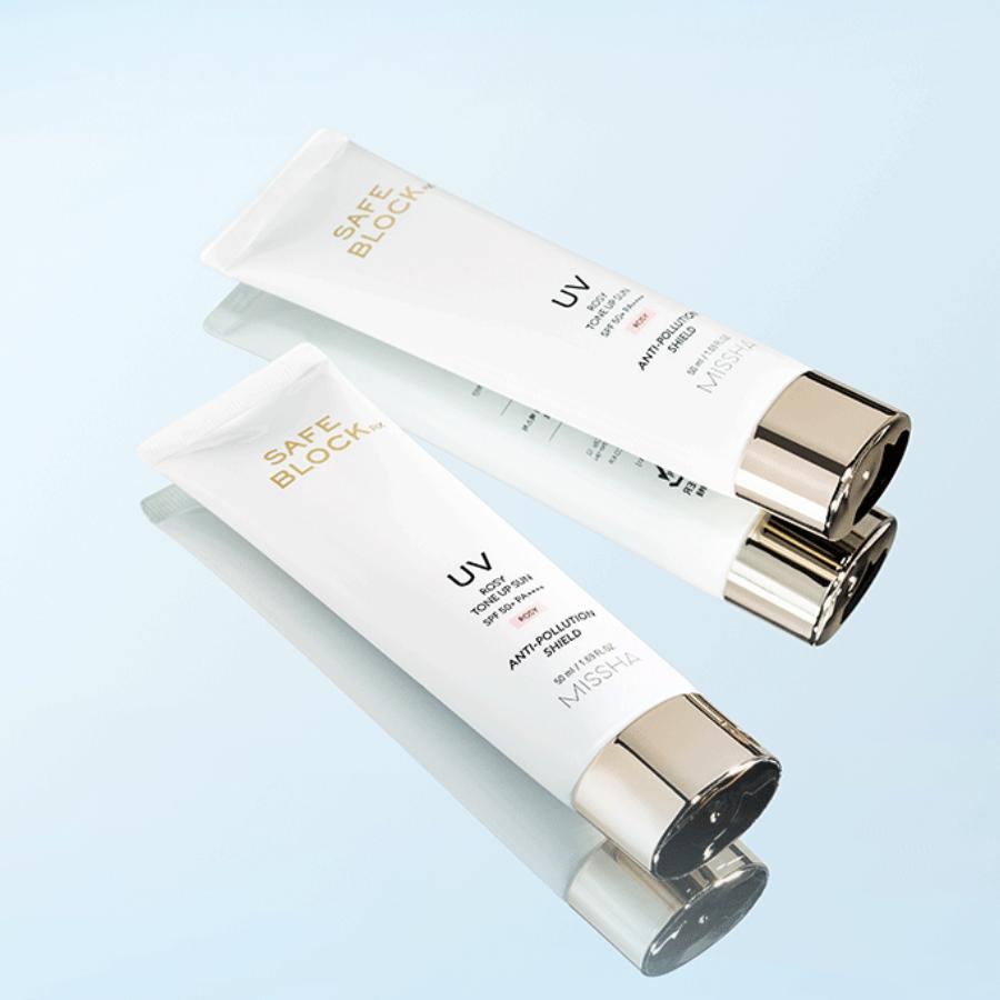MISSHA Safe Block RX UV Rosy Tone-Up Krem przeciwsłoneczny SPF50+ PA++++ 50ml Rozjaśniająca ochrona UV dla skóry wrażliwej