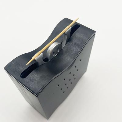 Plastic Toothpick Holders Lifting Man Type Black Toothpicks Dispenser Box Multipurpose Easy To Use Toothpick Storage Case
