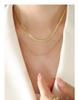 Chic European & American Trendy Double-Layer Blade Chain Necklace: Versatile Hot Girl Fashion Clavicle Piece