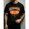 European Sizes Men Round Neck T-Shirt Soft And Comfortable Fabric Suitable For Daily Wear And Festival Gifts Skateboard Theme