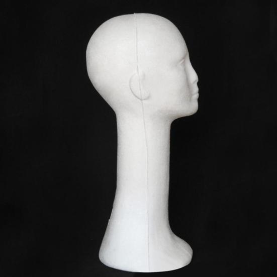 Hodemodell Abstrakt Lang Hals Skum Kvinne Mannequin Parykk Hatt Briller Utstillingsstativ Modell