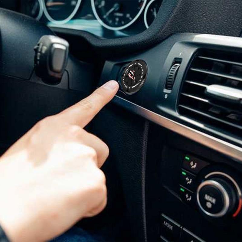 Push To Start Button Cover Push Start Button Accessories Shark Decorative Rotary Interior Decorations Decals For Dashboard Wheel