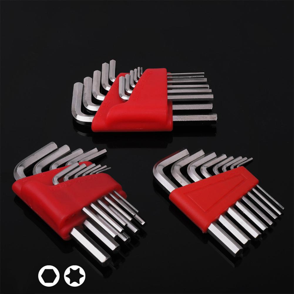 Compact Hex Wrench Set Metric and Inch Sizes for Home and Workshop