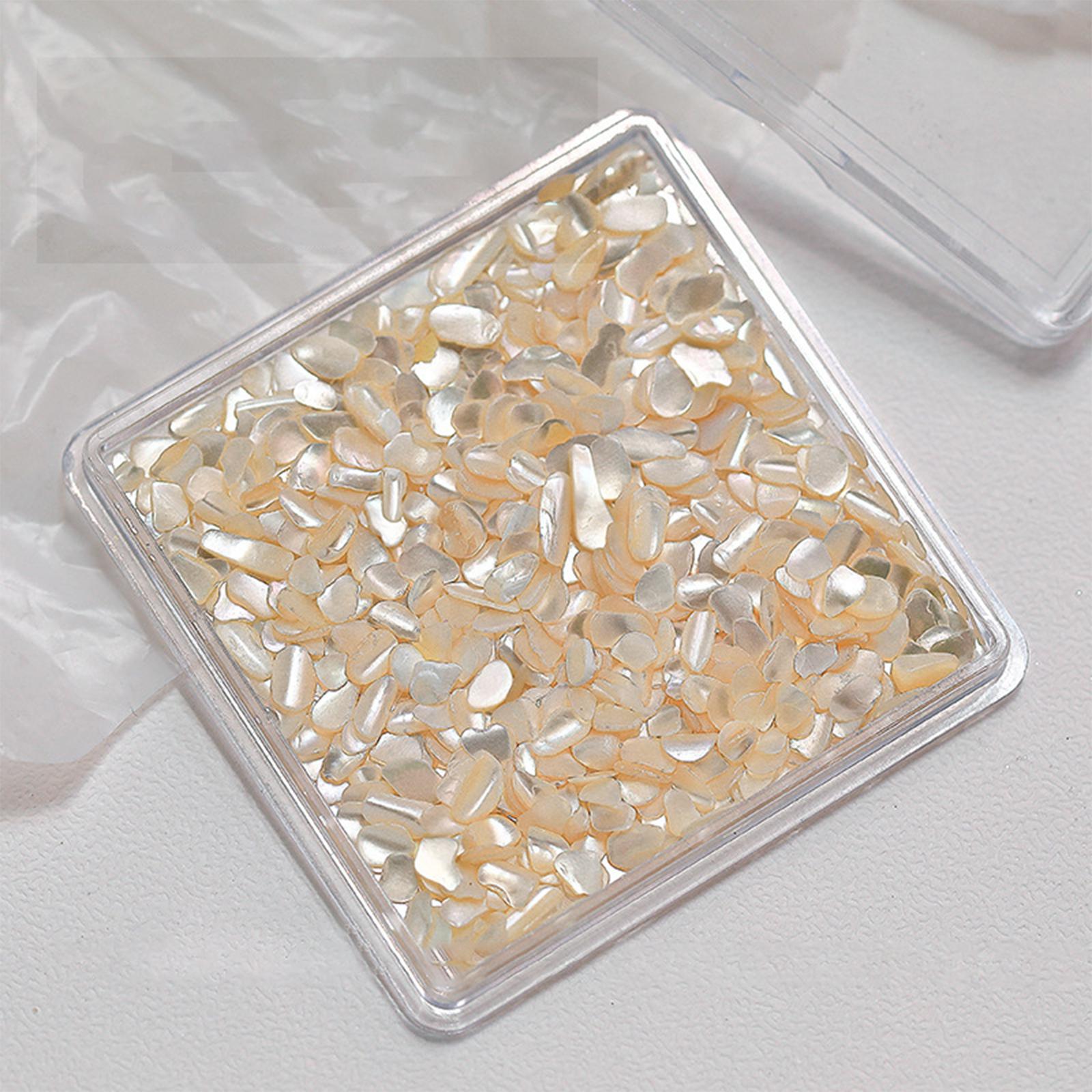 1 Krabica Aurora Šupiny Mušlí Abalone Nechty Kúzlo Tenká Prírodná Nepravidelná Plátok Mušľový Kameň Flitrovaná Manikúra Umelecká Dekorácia Salón DIY