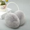 Autumn Winter Women Earmuff  Solid Color Imitation Pearl Decor Faux Rabbit Fur Plush Ear Warmer Non-slip Lightweight Ear Cover