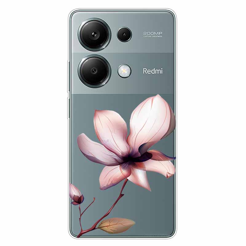 

For Redmi Note 13 Pro 4G Case Clear TPU Soft Lovely Back Cover for Xiaomi Redmi Note13 Pro 4G Transparent Silicone Shell Funda Redmi Note 13Pro 4G