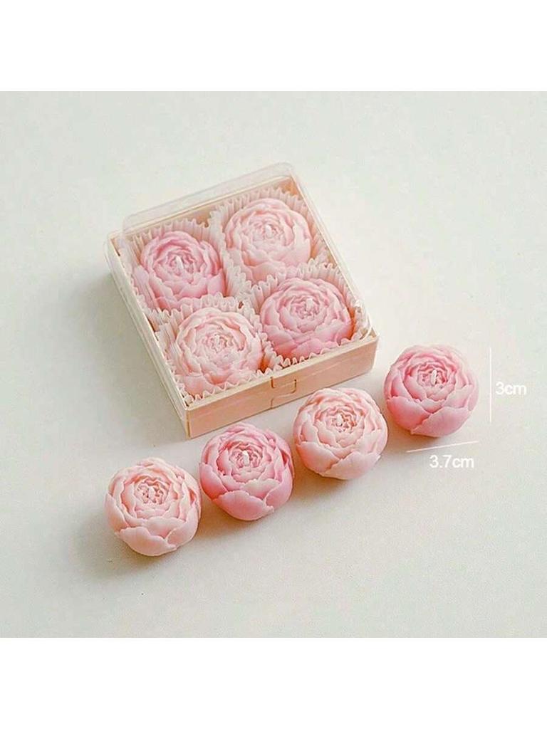 4pcs/Set Hand Made Rose Fragrance, Scented Candles, Hand Made Bouquet Candles,Home Decoration, Suitable For Valentine's Day Gift