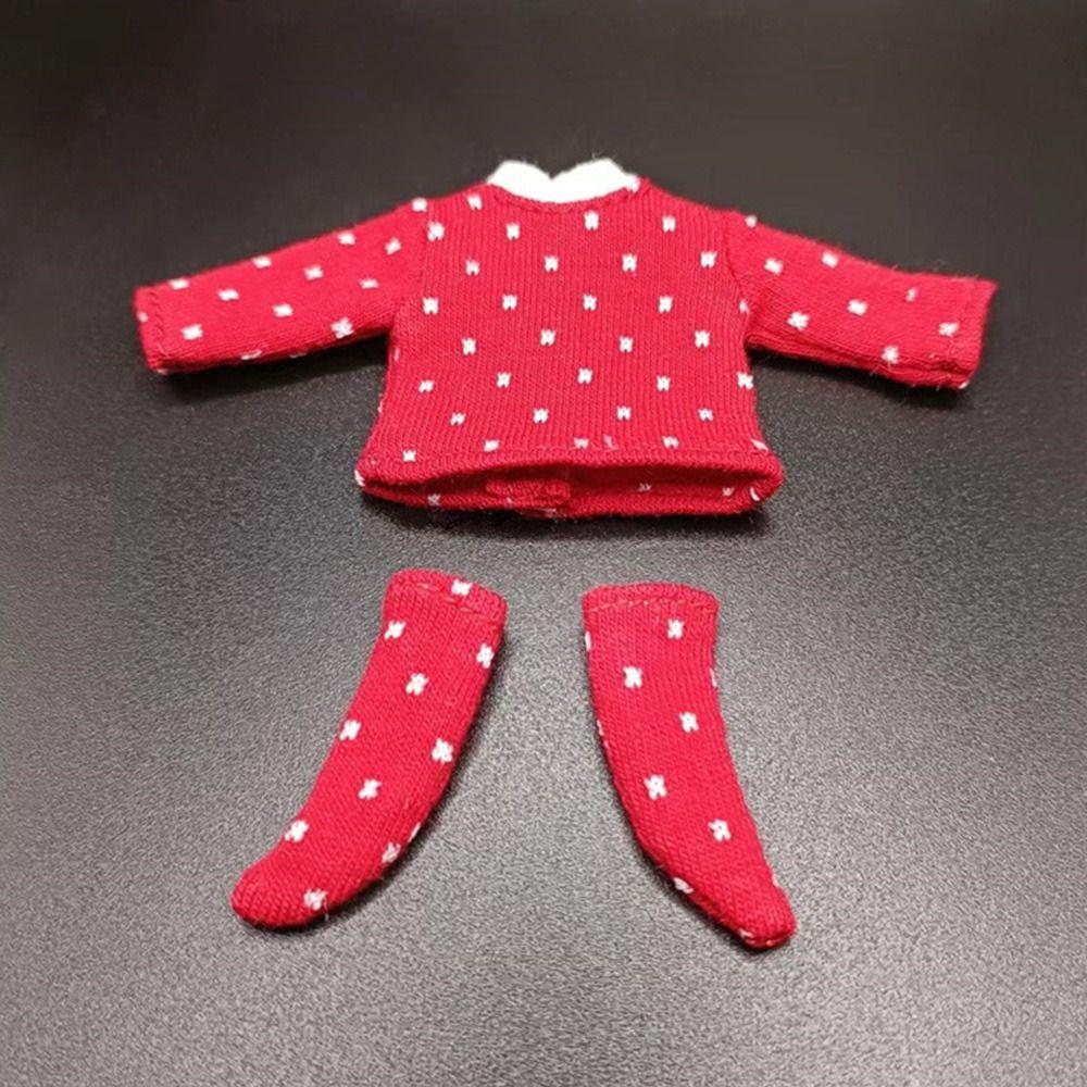 Dolls for 1/11 OB11 Doll Doll Cotton T-shirt DIY Doll Clothes Doll T-shirt Socks Cotton Dot Blouse
