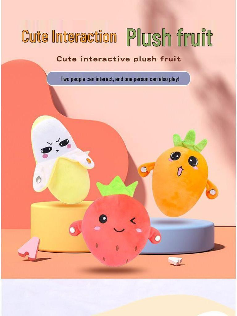 Musical Plush Toy: Strawberry, Banana & Carrot – Interactive Parent-Child Play Piano