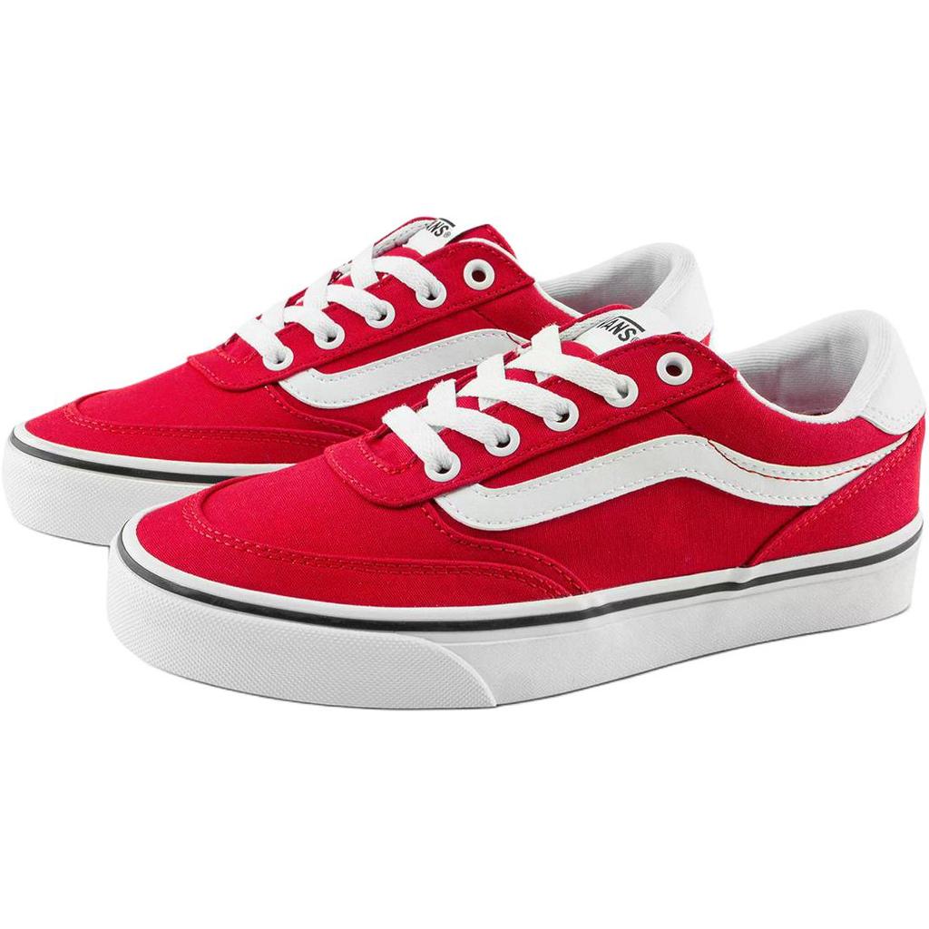 Vans Brooklyn LS Comfortable Versatile Low-Top Canvas Shoes Women sneakers Red VN000EBSGH3