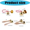 2 Pairs Hand Percussion Bells With Strings/Handles Music Learning Toy For Music Education And Rhythm Training Enduring