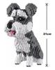 16049 Tierwelt Standard Schnauzer Hund Sitzen Haustier Puppe Modell Mini Diamant Blöcke Ziegel Gebäude Spielzeug für Kinder keine Box