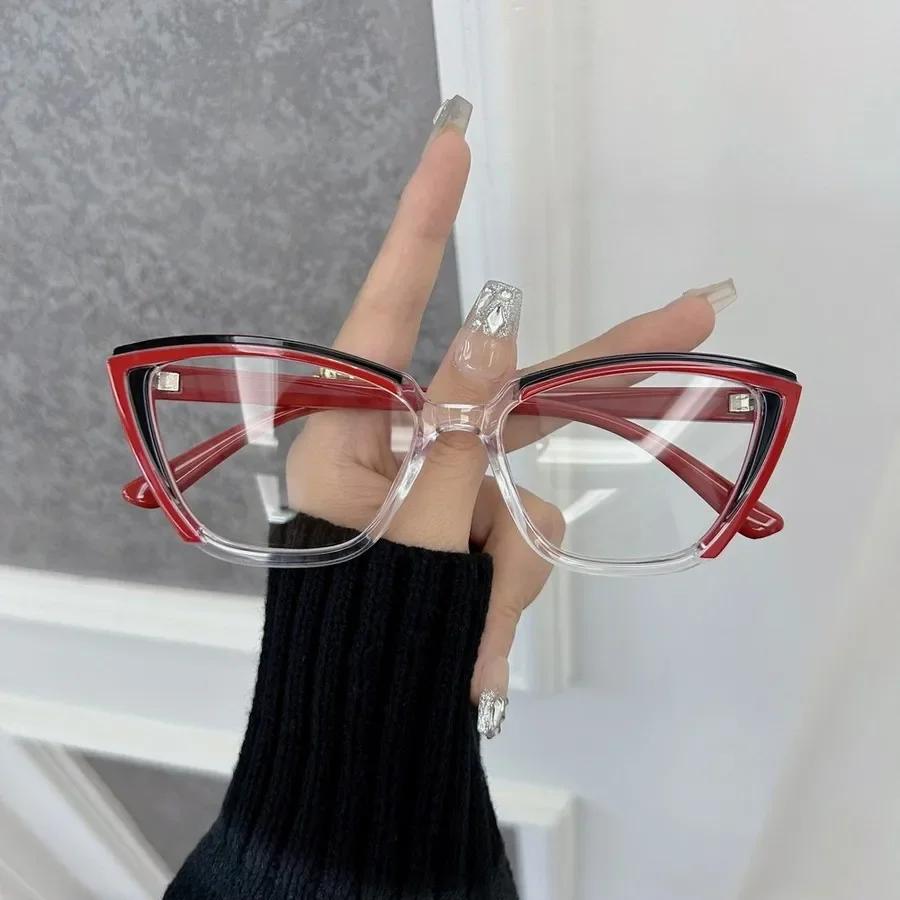 Retro Square Light Eyeglass Frame Women Men Transparent Unisex Glasses For Female Male