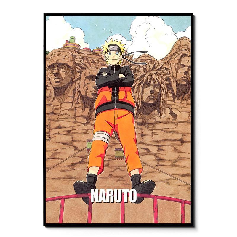 Japanese Anime Naruto Uzumaki Frameless Canvas Core Print - HD Poster Home Decor for Living Room Bedroom Anime Peripheral