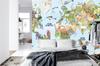 Photomural Watercolour World Map Non-Woven 368x280