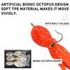 19g Octopus Fishing Lure - Lead Weighted Lifelike Squid Design, Sharp Hooks & Reinforced Body for High Attraction Saltwater Freshwater