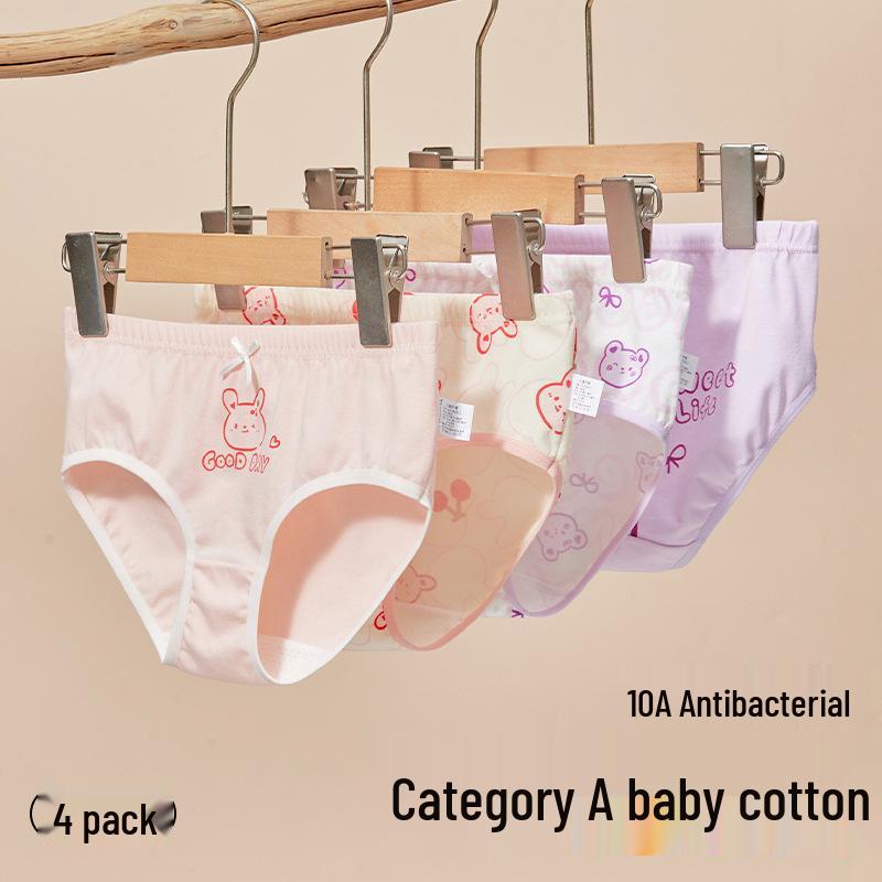 Girls' Pure Cotton Summer Underwear - Comfy, Non-Pinching Design for Toddlers