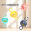 Light-Up Pull Rope Whistle Ball LED Glowing Cartoon Expression Spinner Ball Wind Whistle Toy Kids Adults Boys Girls Birthday Gift