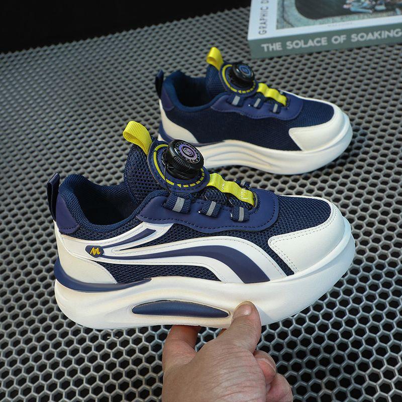 2025 Spring and Autumn New Children's Sports Shoes Versatile Breathable Girls Korean Version of Primary School Boys Soft-soled Running Shoes