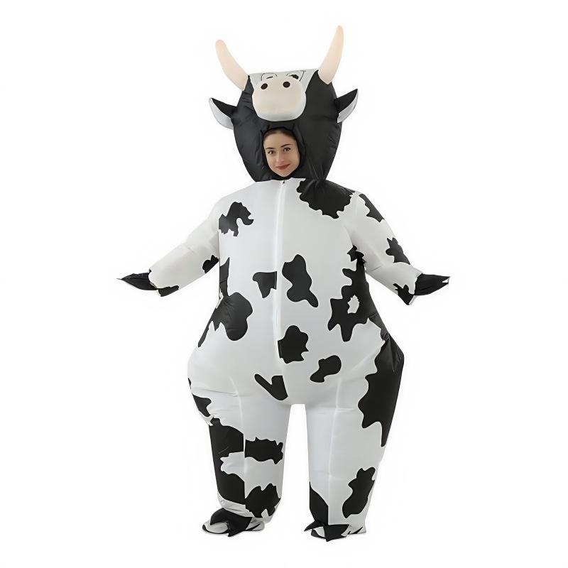 Disfraz de Mascota Inflable de Vaca para Festival de Halloween - Cosplay Creativo y Accesorios para Fotos