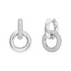 Swarovski Dextera Tubular Ring Surround Design Rhodium Plated Crystal Earrings Women earrings Silver 5671807