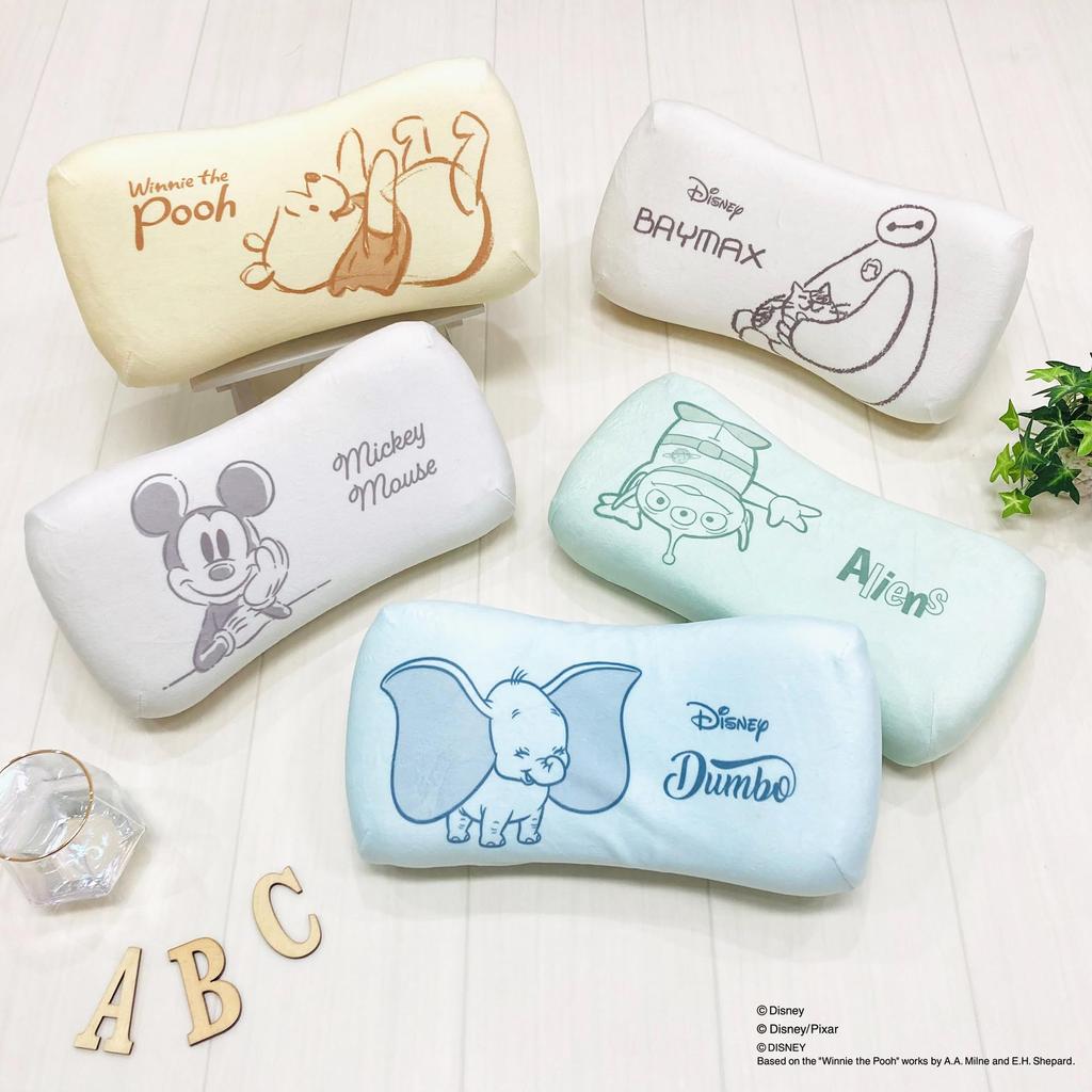 MORIPiLO Morishita Memory Foam Pillow Mickey Mouse 15x31cm Waist Rest Back Support Stuffed Toy Cushion Disney Character Goods Pastel Gray 4621191