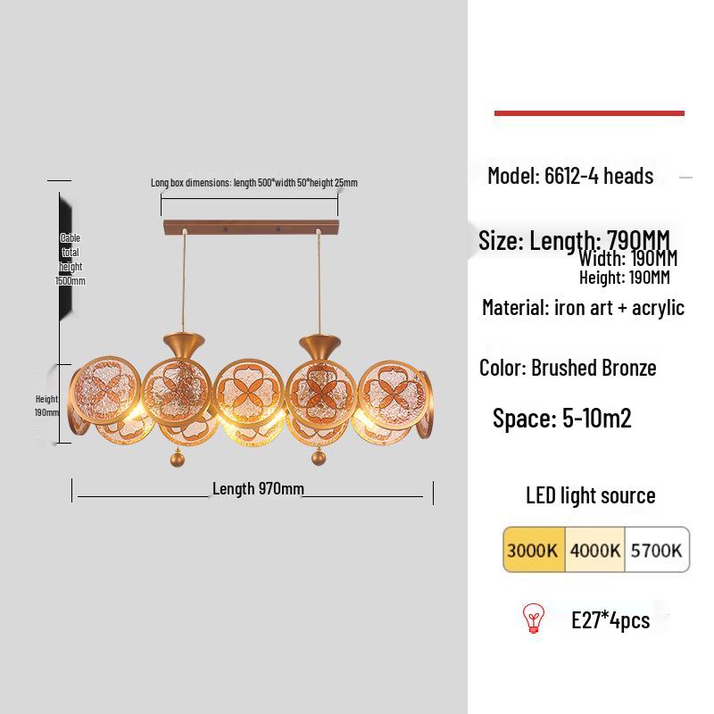 2025 French Retro Chinese Style Chandelier for Master Bedroom & American Study
