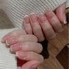 Il temperamento del gatto francese è bianco, corto, unghia indossata a mano pura, prodotto finito all'ingrosso nail art, unghia finta rimovibile
