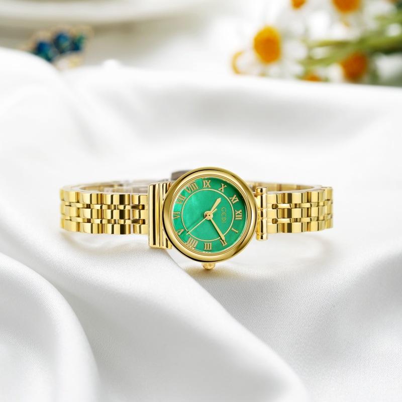 High-Value Retro Roman Dial Casual Quartz Waterproof Steel Belt Watch