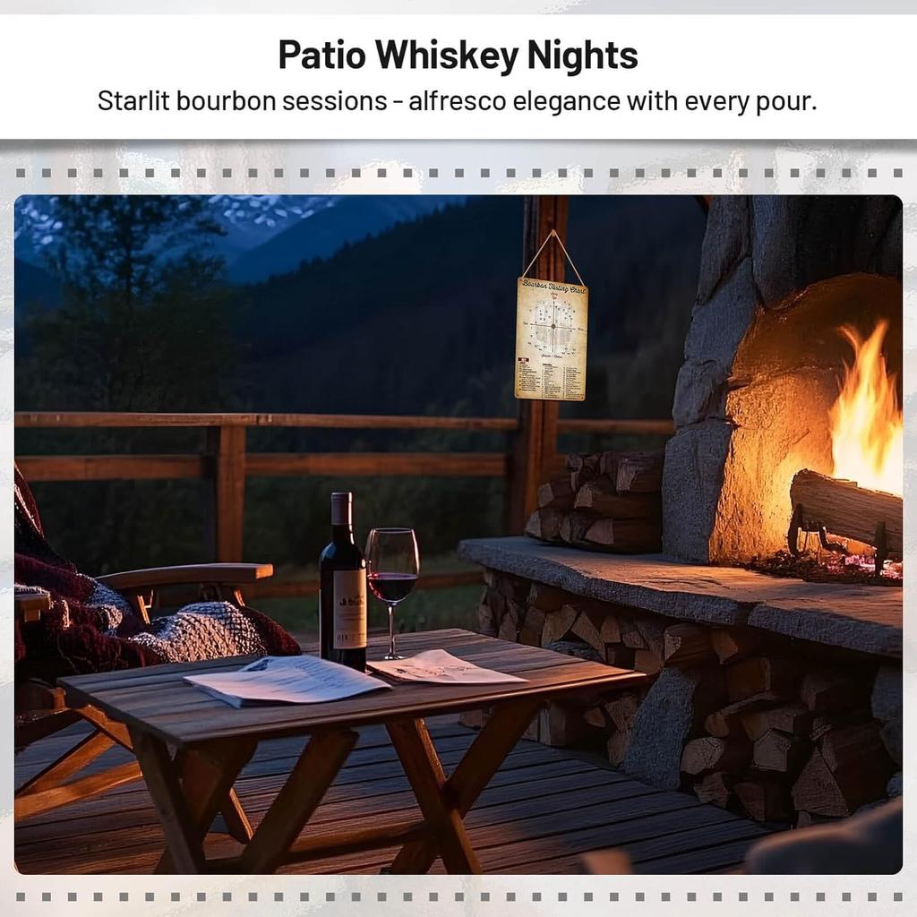 Bourbon Tasting Chart, Vintage Metal Tin Sign, Whiskey Lover's Wall Art Decor, for Home Bar, Club, Kitchen 8x12 Inches Wall Decor Poster