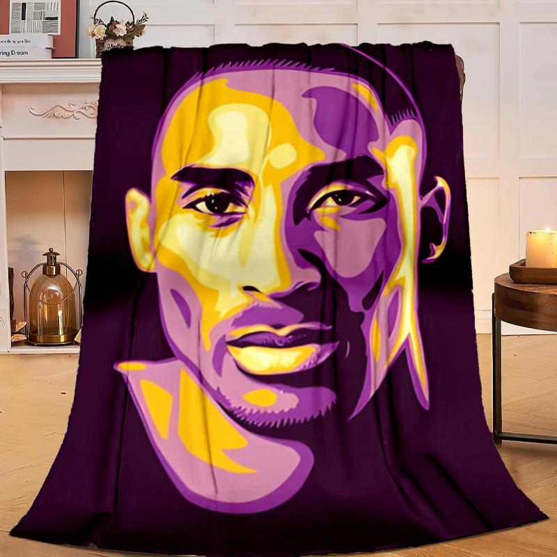 1PC A Basketball Legend Flannel Blanket Gift, Suitable for Both Men And Women, Soft Ideal for Beds And Sofa, Birthday Or Christmas Gift