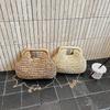 Forest Straw Hand-held Shell Bag Women's Summer Fashion Seaside Vacation Beach Chain One-shoulder Crossbody Bag