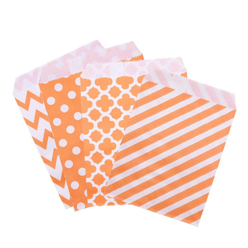 25/50pcs Mixed Style Paper Bags Wedding Party Favor Cookie Candy Gift Bags Food Packaging Birthday Party Decoration Supplies