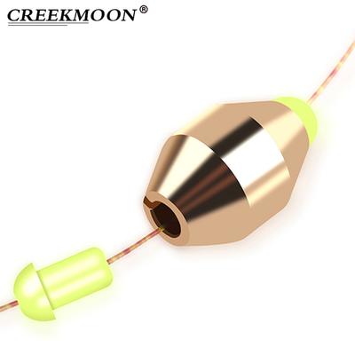10 pezzi di rame in acqua piombi da pesca peso galleggiante bilanciatore piombo acqua bronzo materiali esche da pesca su roccia accessori