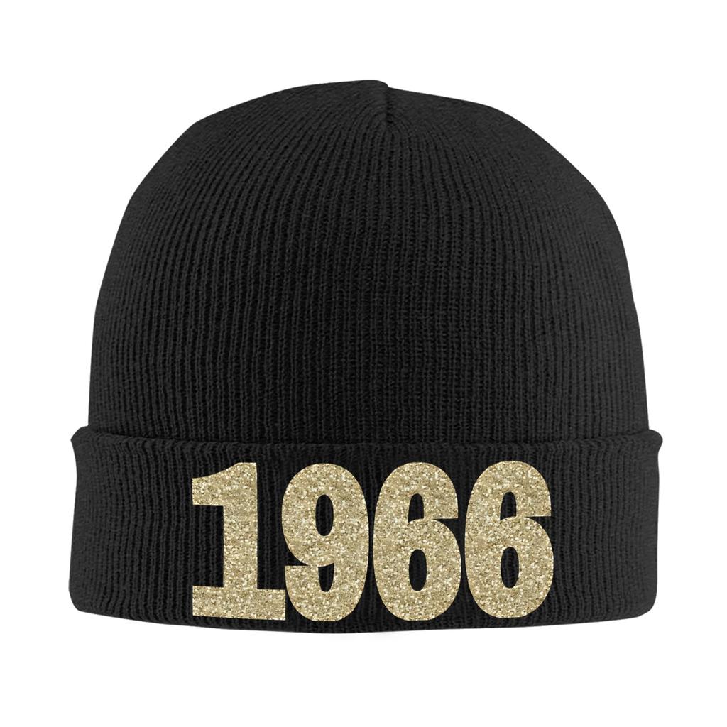 Men Women Knit Cuff Beanie Born in 1966 vintage age 60 years old 60th birthday Winter Warm Knitted Caps Beanies Skullies
