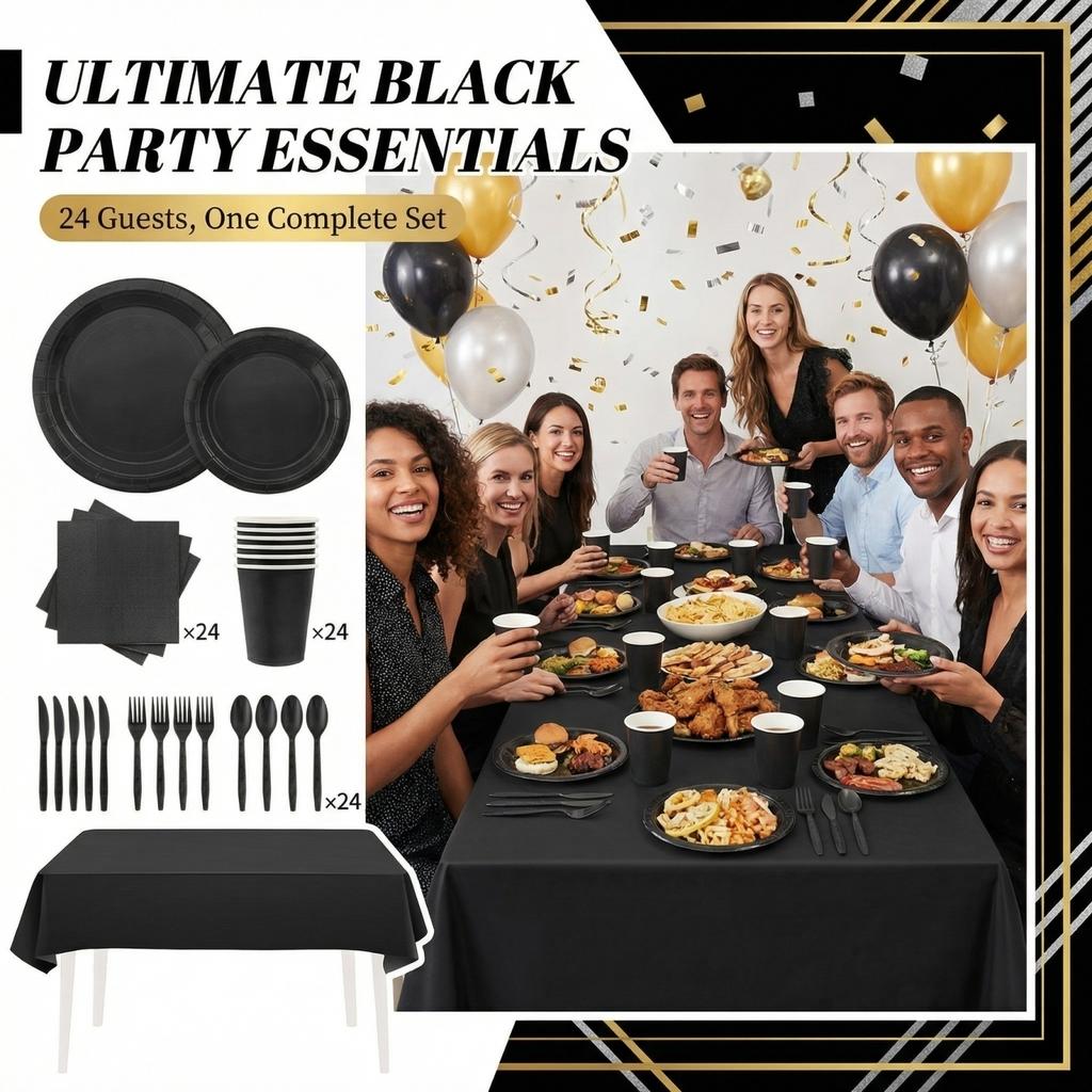 Dinner Plate Set  Paper Plate Children's Birthday Party Decoration Supplies