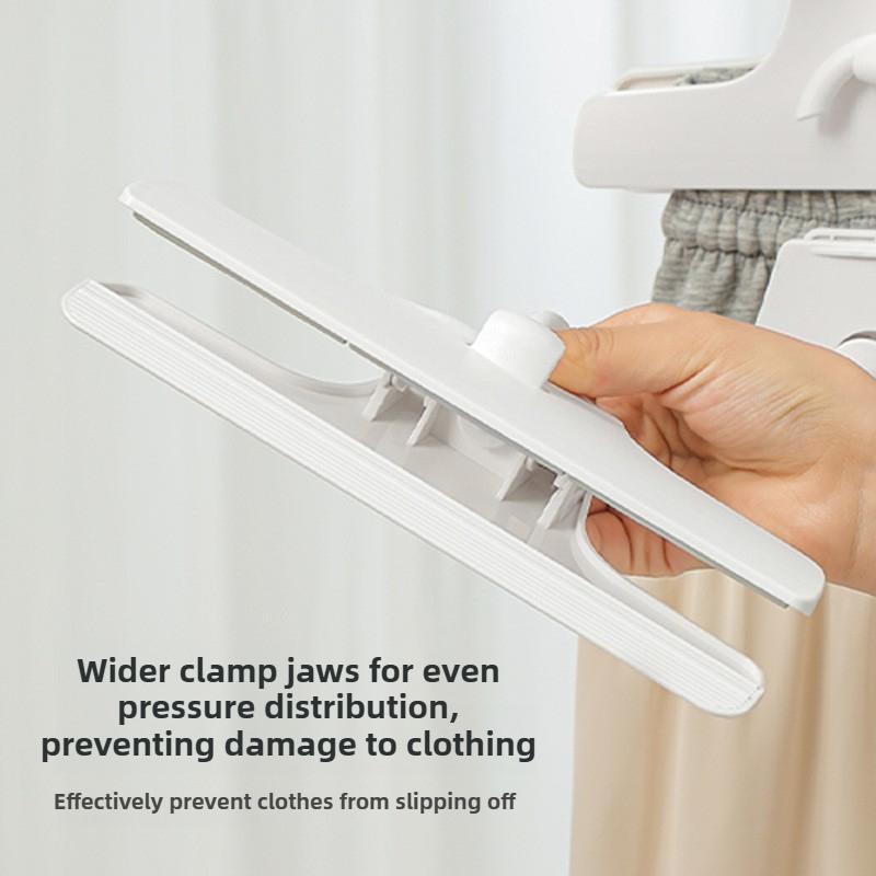 Convenient Rotatable Pants Clip with No Trace - Stacking Clothing Sorting Rack for Dormitory Wardrobe Storage
