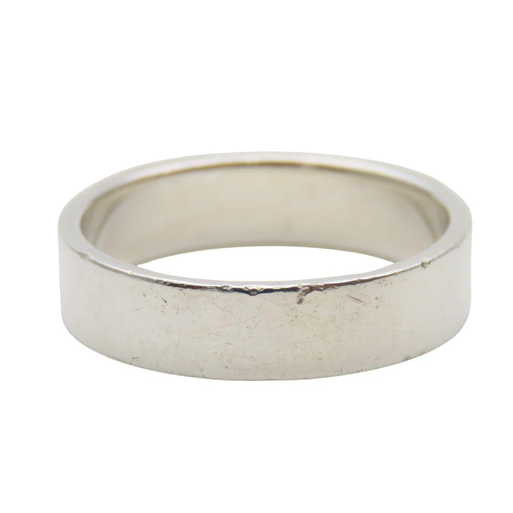Used HERMES Ring Collier De Cyan PM EU#57 58 Silver925 5.0g Silver Studs