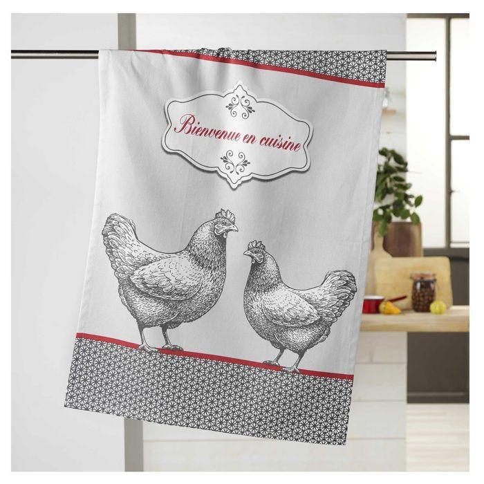 Torchon en coton Bienvenue en cuisine