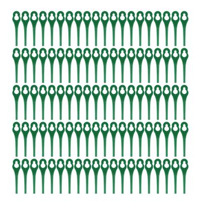 100 pezzi Lame in Plastica per Tagliabordi Lame di Ricambio per Tagliaerba Lame da Taglio 85mm (verde)