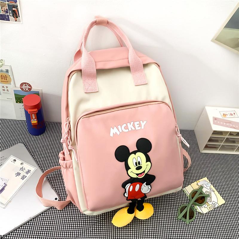 Design Blocked Color Children Backpack For Daily School Use